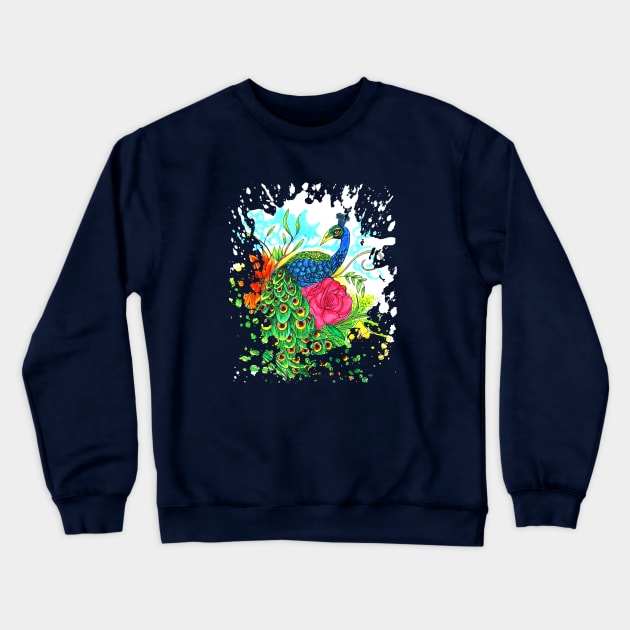 Peacock Crewneck Sweatshirt by adamzworld